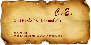 Czifrák Elemér névjegykártya