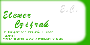 elemer czifrak business card