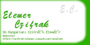 elemer czifrak business card